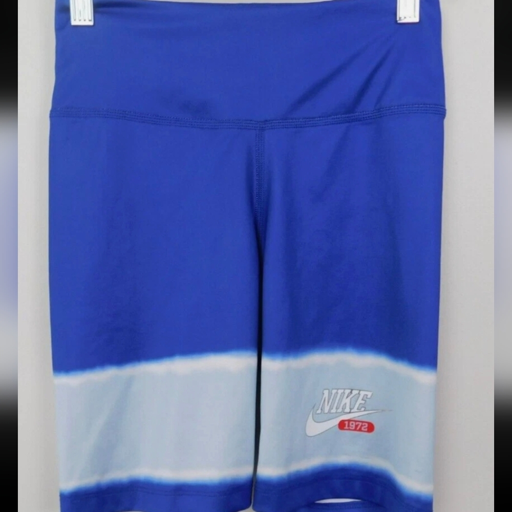 NWT Womens Nike Royal Blue And Light Blue Biker Shorts